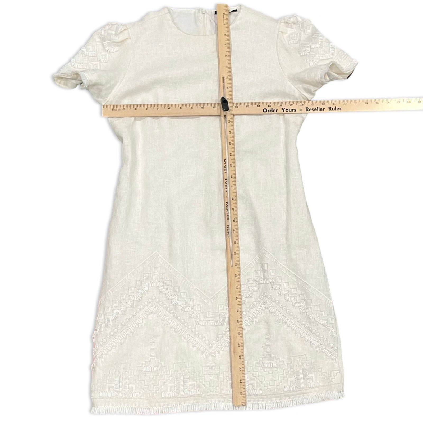 KOBI HALPERIN Kobi Halperin Ivory Beaded Tassel Shift Linen Dress size M Size M / US 6-8 / IT 42-44 - 8 Thumbnail