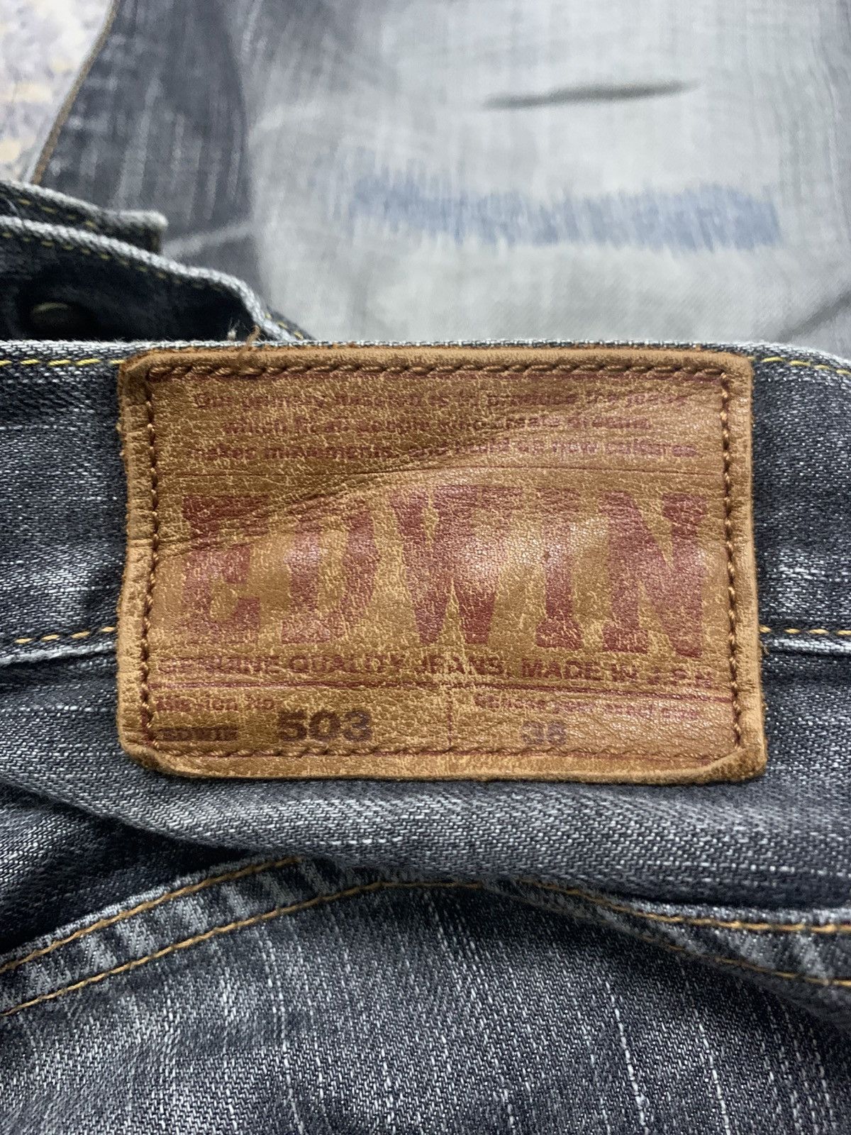 If Six Was Nine Vintage Edwin Japan Light Wash Distress Baggy Jeans Size US 36 / EU 52 - 15 Thumbnail