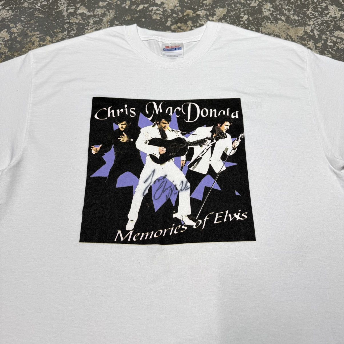 Band Tees Vintage Chris MacDonald Memories of Elvis Presley Signed Tsh Size US L / EU 52-54 / 3 - 8 Thumbnail