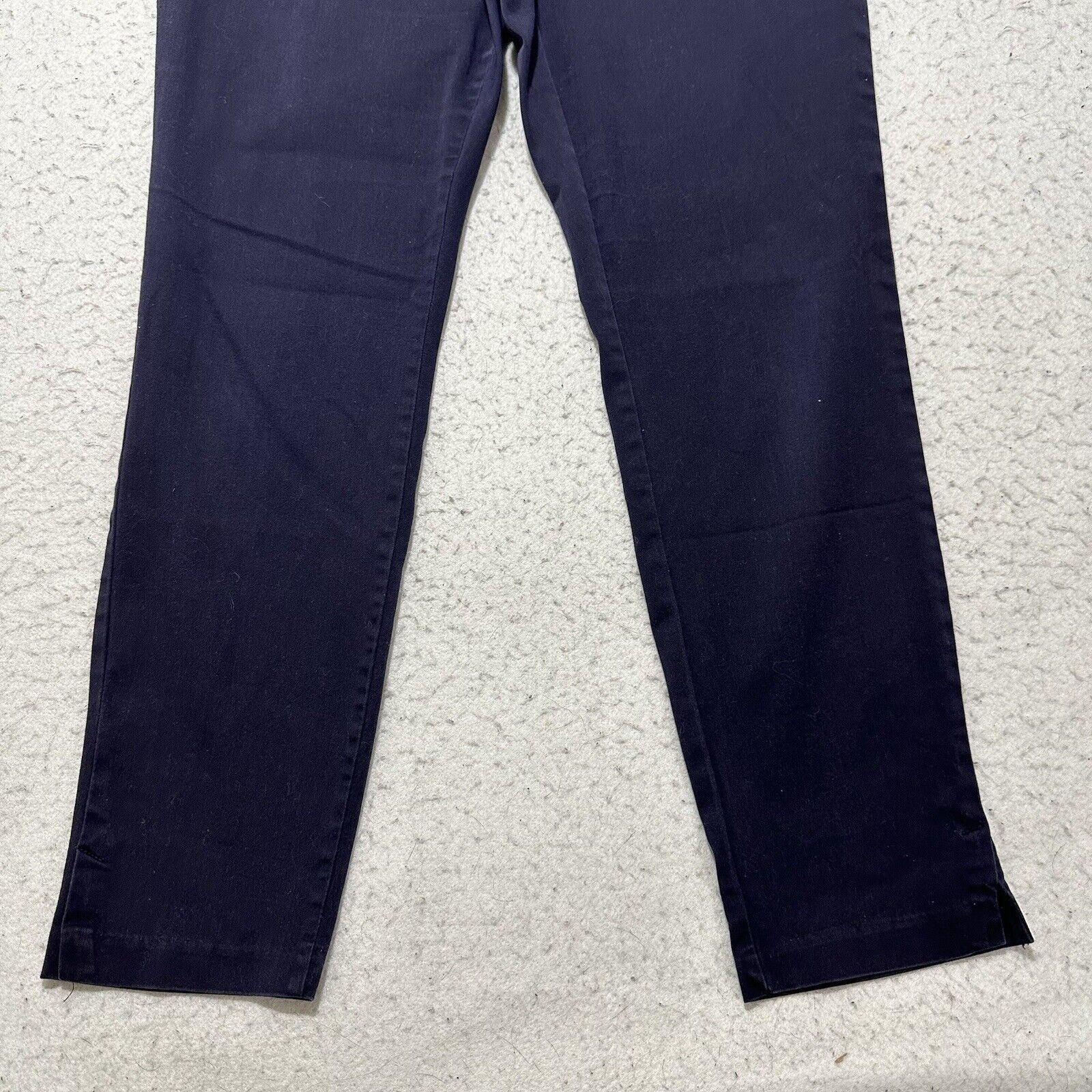 H&M H&M 10 Navy Blue Slim Leg Dress Pants 32x26 Stretch Career Size 32" / US 10 / IT 46 - 3 Thumbnail