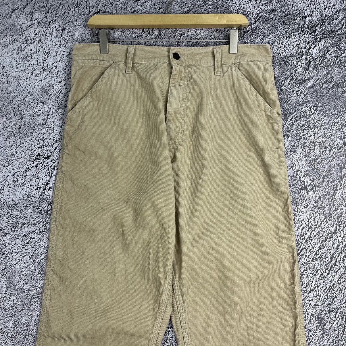 Carhartt × Carhartt Wip × Vintage 🦖VINTAGE🦖 Carhartt WIP Corduroy Beige Simple Pants Velvet Size US 33 - 5 Thumbnail