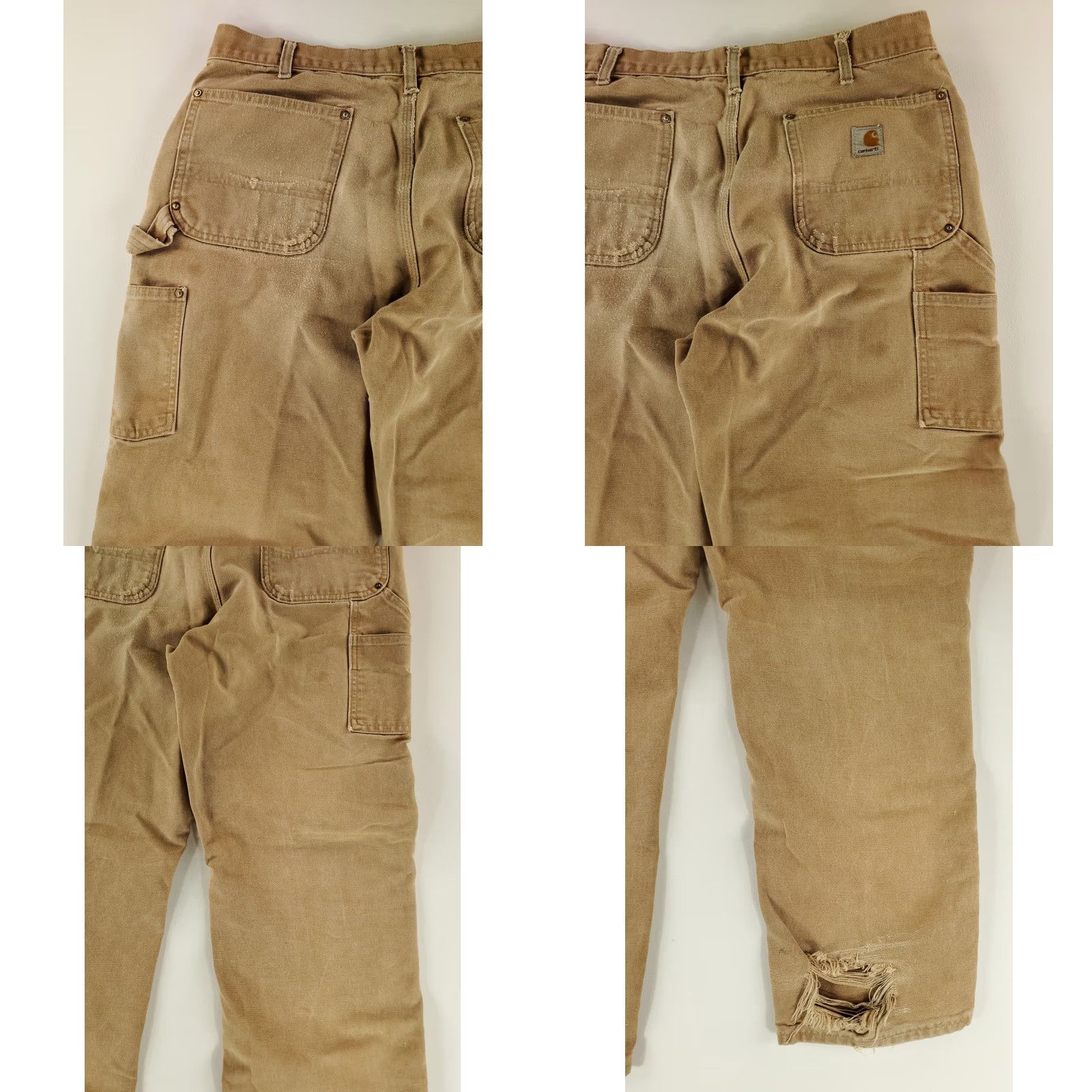 Carhartt VINTAGE Carhartt Pants Carpenter Mens 36x32 Brown Distressed 80s 90s Double Knee Brown Size US 36 / EU 52 - 9 Thumbnail