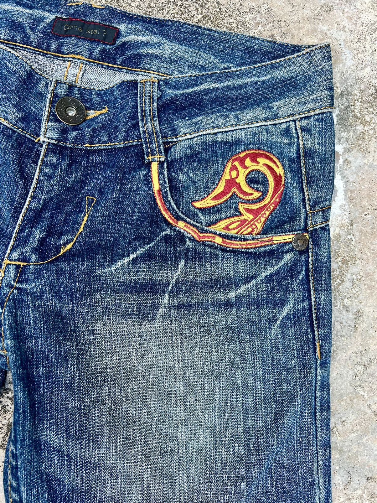 Japanese Brand × Vintage VINTAGE COME STAI? UPPEAT SMOKE FLARED DENIM Size US 30 / EU 46 - 5 Thumbnail