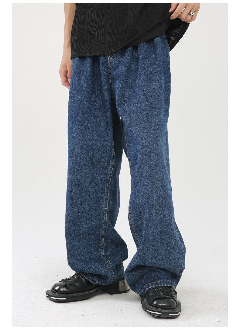 Japanese Brand × Jean Men's loose washed wide-leg straight jeans Size US 32 / EU 48 - 2 Thumbnail
