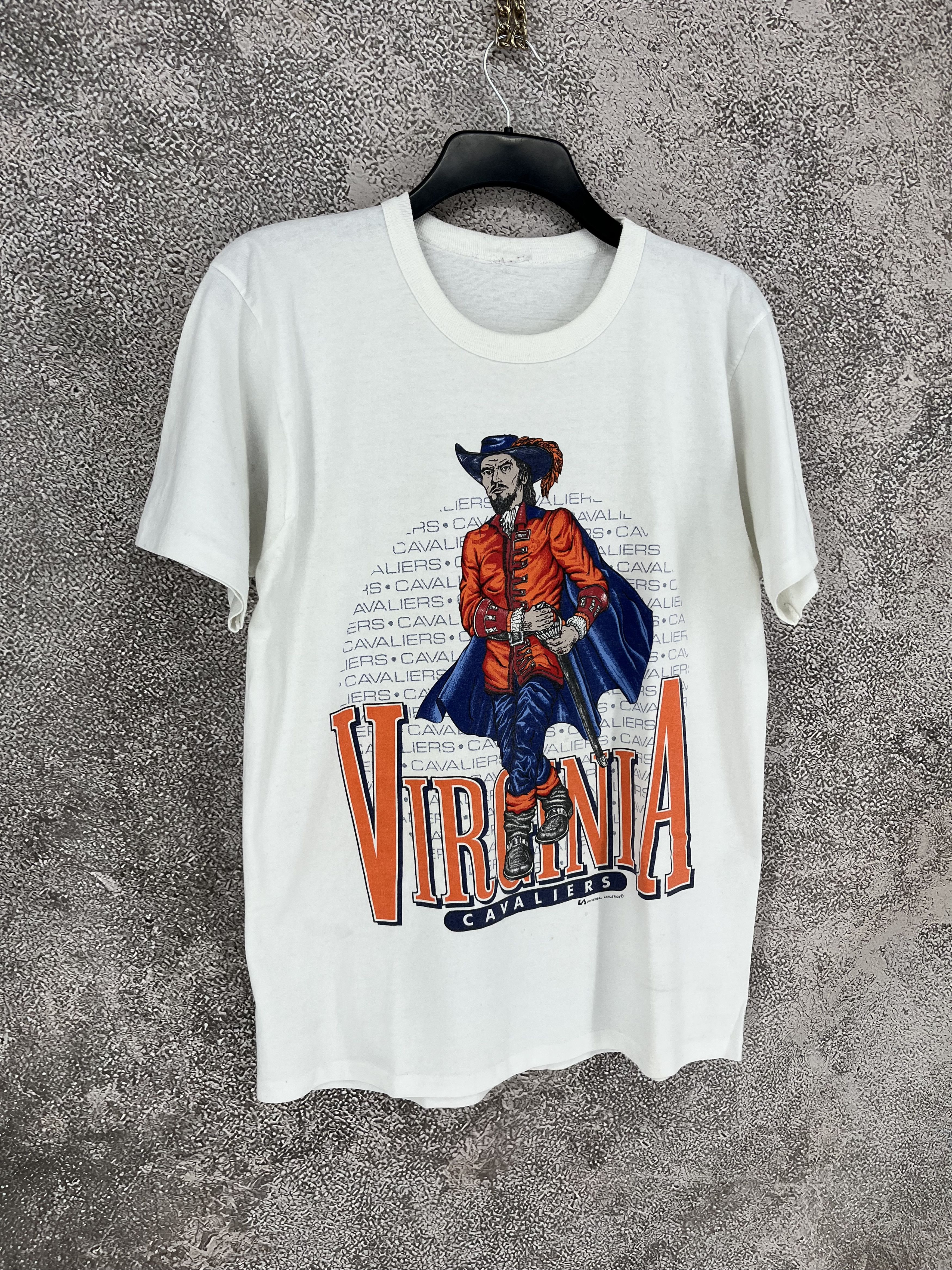 Vintage Vintage 90s UVA Cavaliers Single Stitch T-Shirt Size US M / EU 48-50 / 2 - 2 Thumbnail