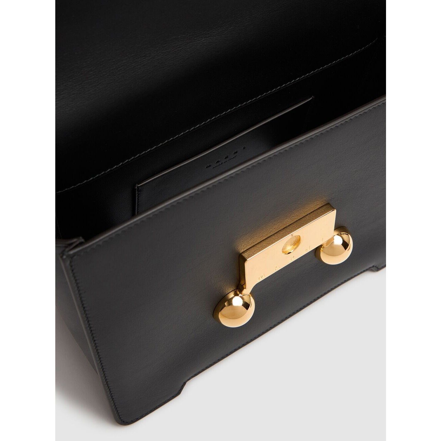 Marni MARNI Trunkaroo Medium Black Leather Shoulder Bag New Size ONE SIZE - 4 Thumbnail