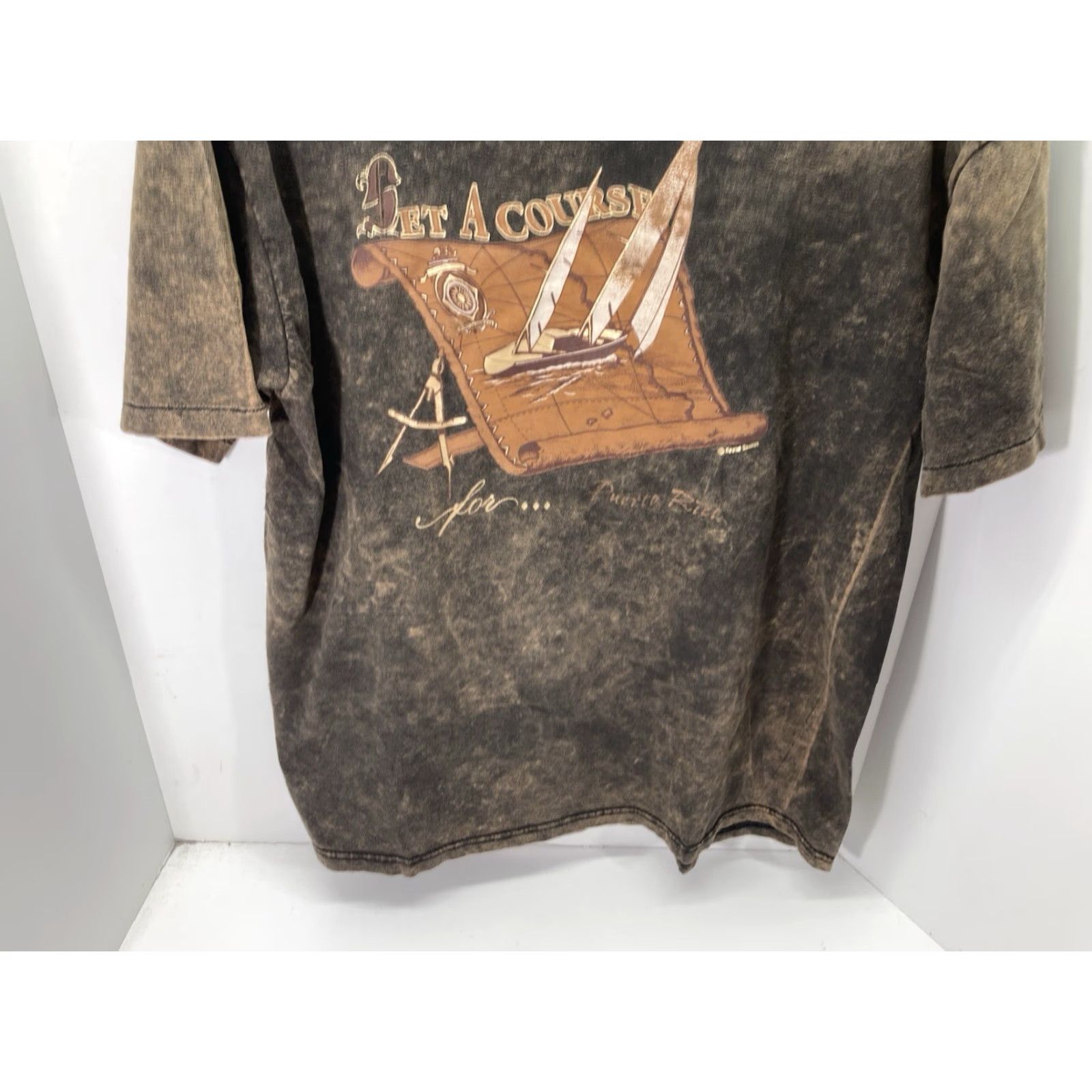 Vintage VINTAGE Puerto Rico Shirt TShirt Men M Brown Short Sleeve USA Stitch Shirt Mens 90s WV? Size US M / EU 48-50 / 2 - 3 Thumbnail