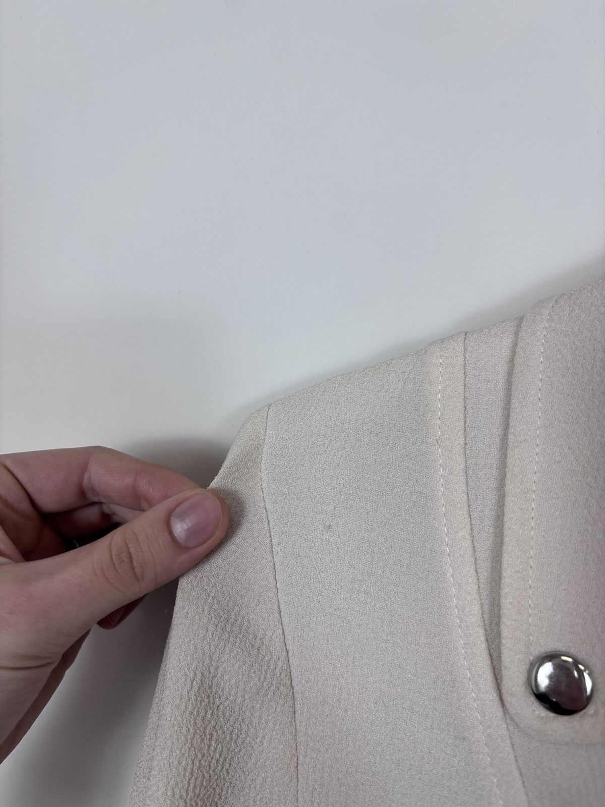Aritzia Wilfred Aritzia Montesson Women’s Beige Ivory Moto Jacket Size S / US 4 / IT 40 - 8 Thumbnail