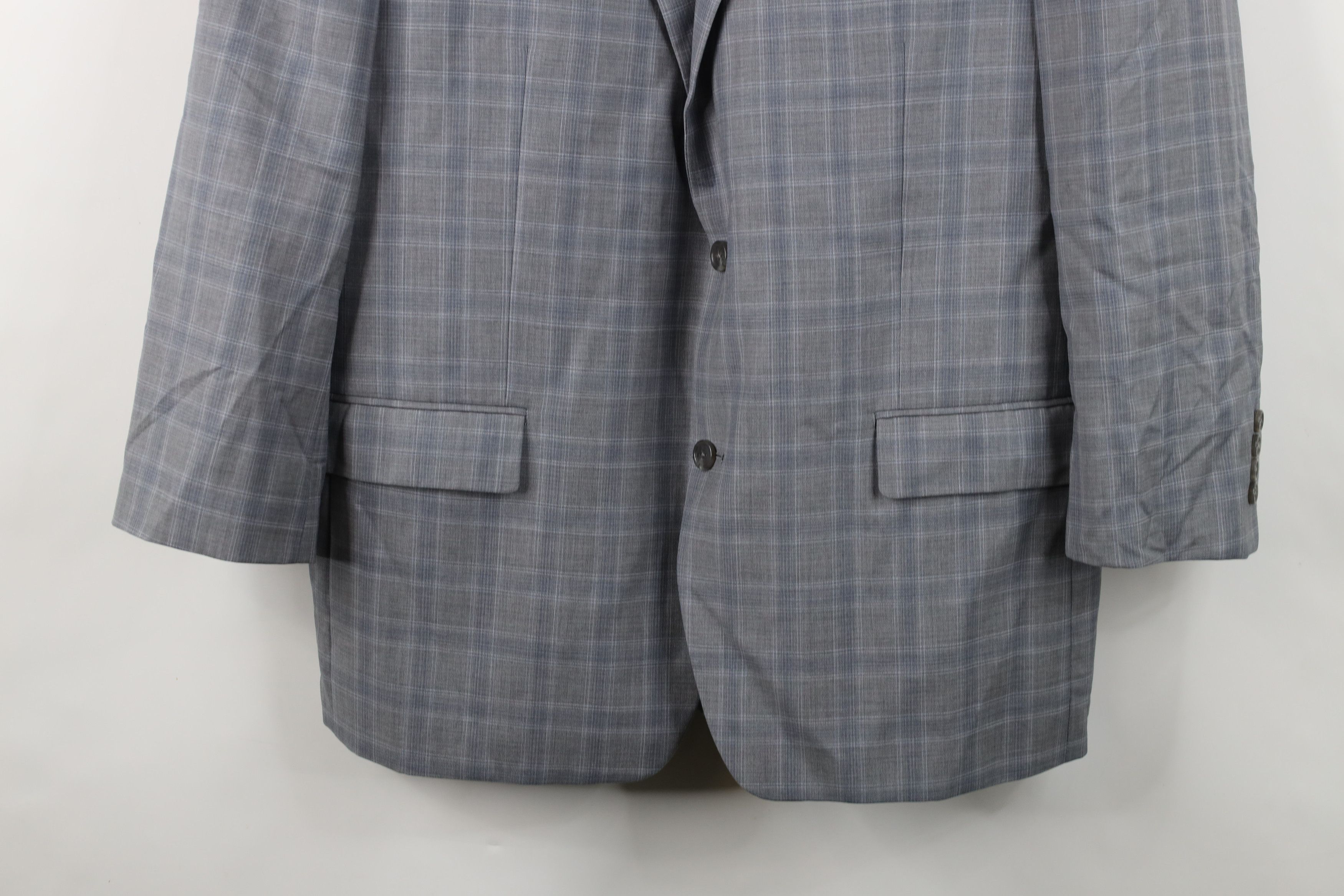 Tallia Tallia Sport Coat Suit Jacket Blazer Wedding Gray Plaid Size US XXL / EU 58 / 5 - 3 Thumbnail