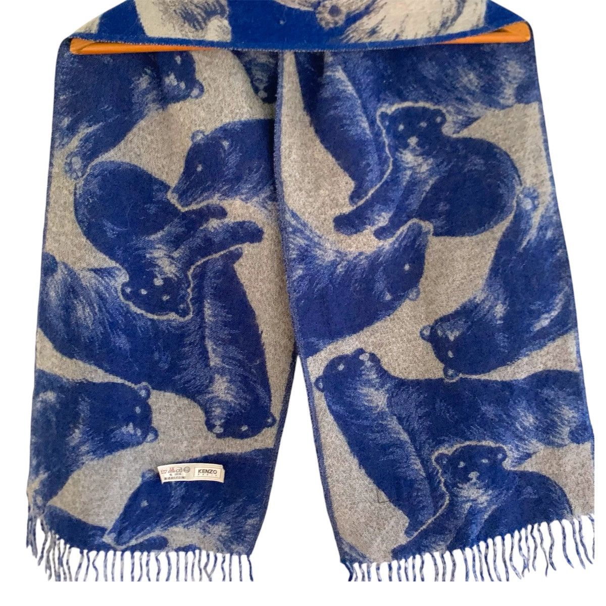 Kenzo Vintage Kenzo Polar Bear Wool Scarf Size ONE SIZE - 5 Thumbnail