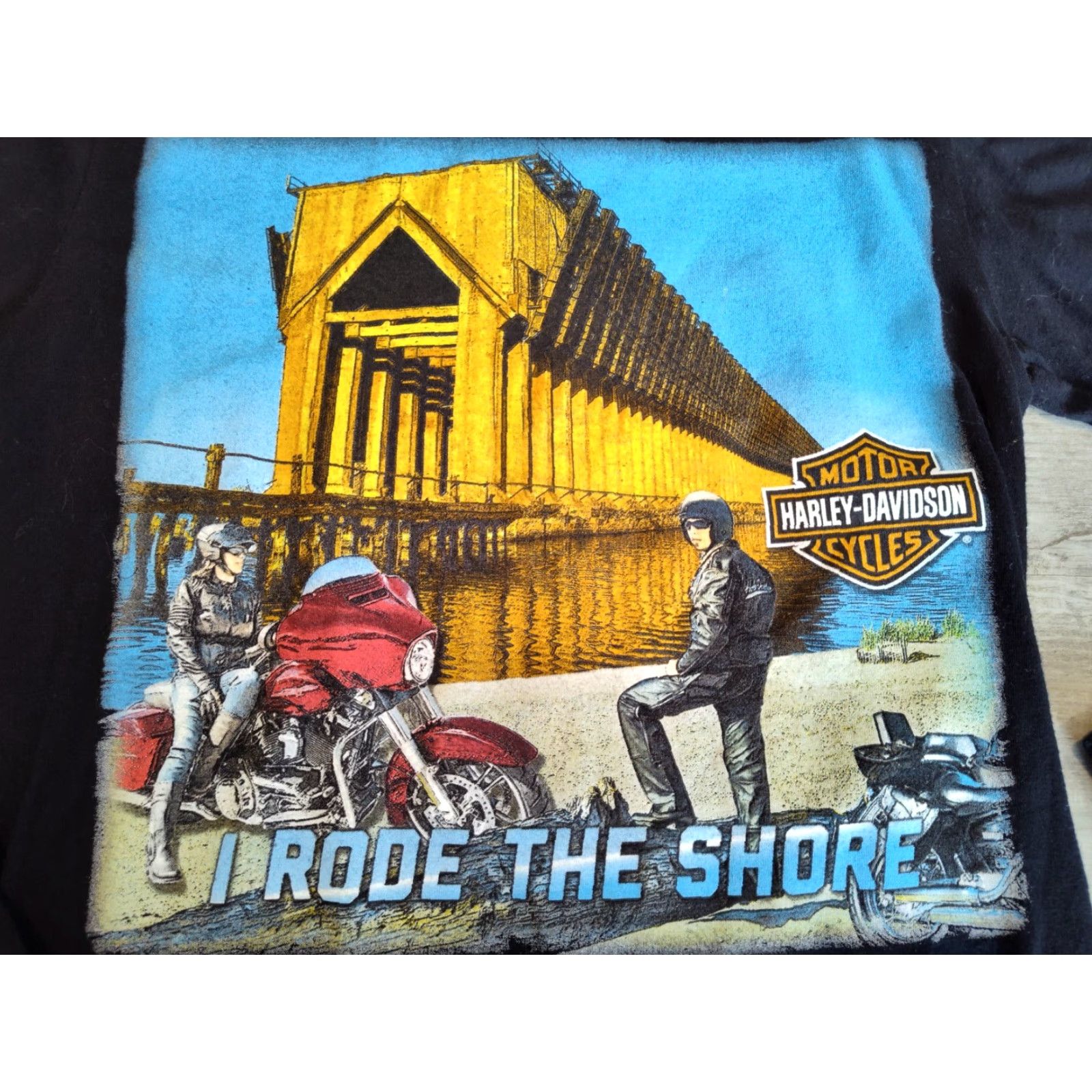 Harley Davidson Harley-Davidson Men's T-Shirt Long Sleeve Black Cotton Biker Motorcycle Vintage 90s S Size US S / EU 44-46 / 1 - 2 Thumbnail
