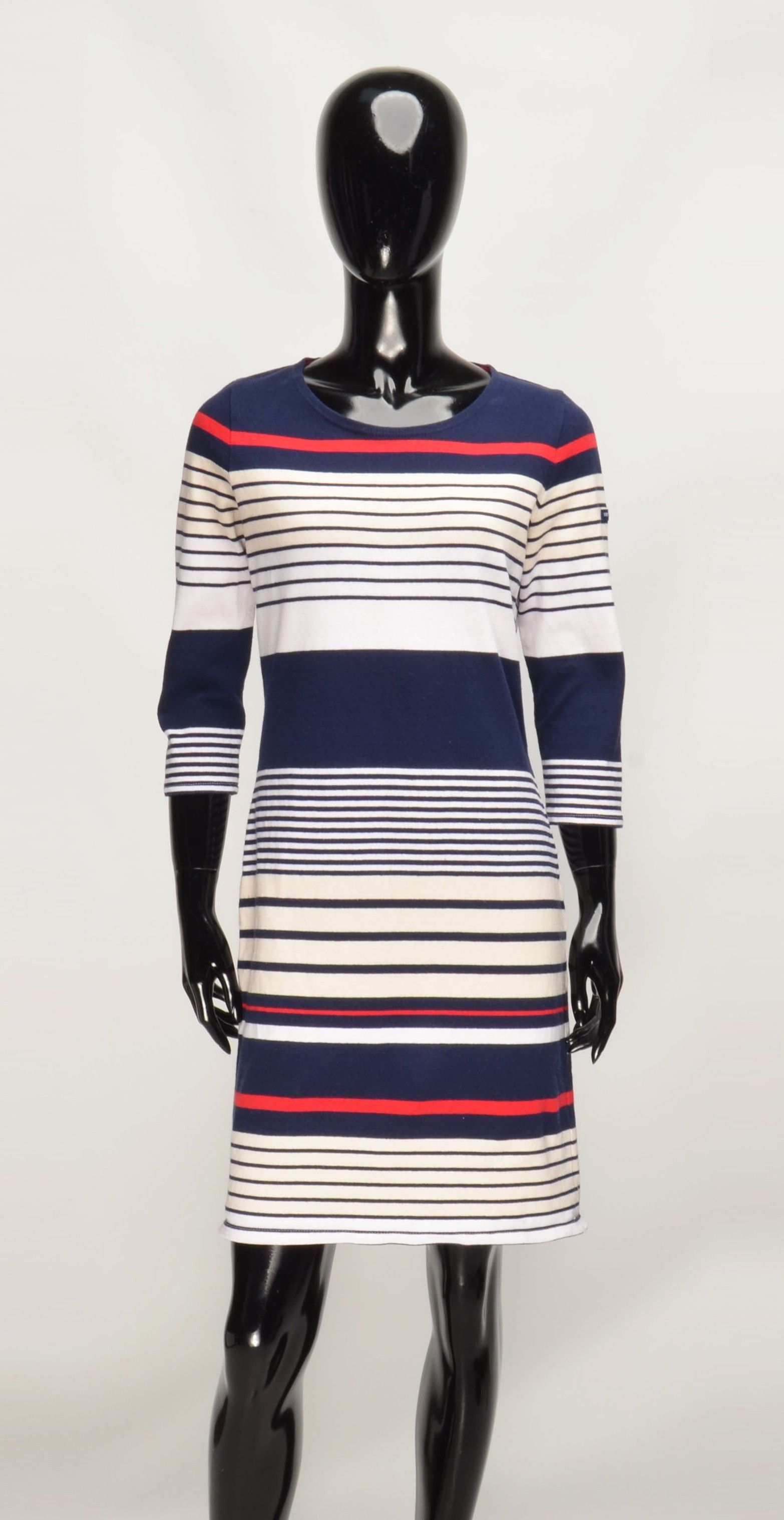 Saint James Vintage Saint James Striped 3/4 Sleeve Mini Dress Size M / US 6-8 / IT 42-44 - 1 Thumbnail