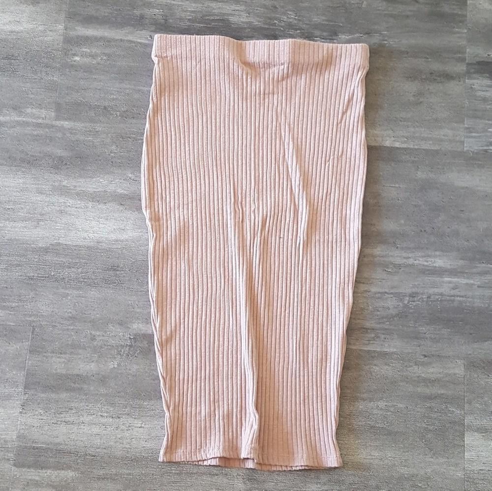 Boohoo Light Chocolate Boohoo High Waisted Midi Size 27" / US 4 / IT 40 - 1 Thumbnail