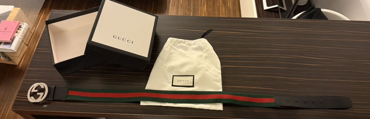 Gucci Gucci GG belt green/red 85 cm Size 34 - 5 Thumbnail