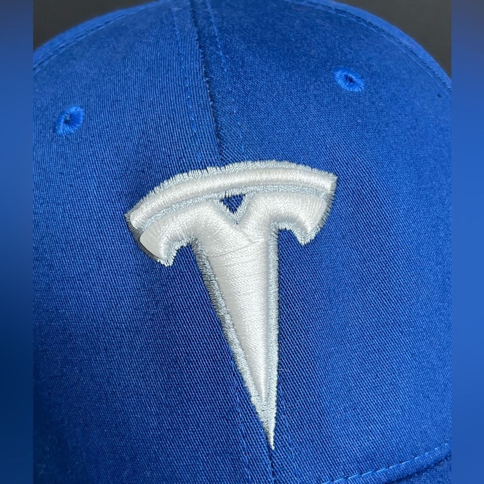 A-Flex Official Logo Hat Tesla Blue Flexfit Cap Embroidered L/XL Size ONE SIZE - 3 Thumbnail