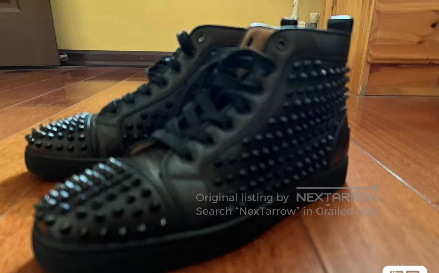 Christian Louboutin Christian Louboutin Black Studded High. Size US 10.5 / EU 43-44 - 3 Thumbnail