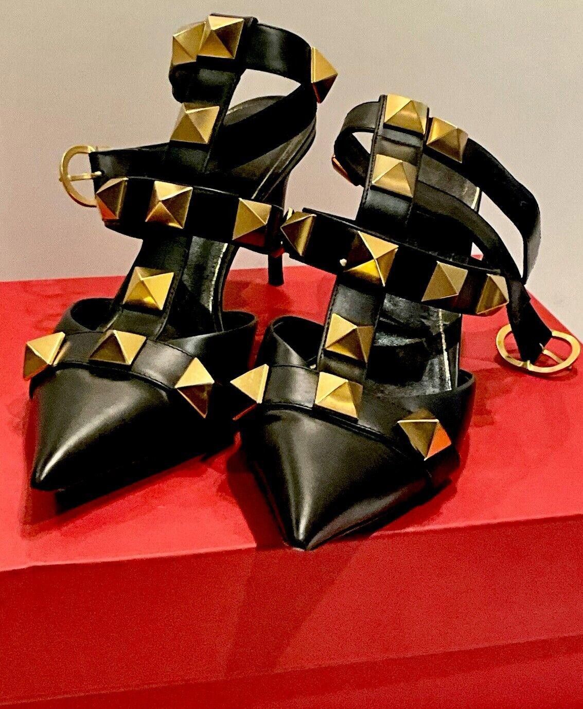 Valentino Valentino Garavani Black Roman Stud Ankle Strap Heels 41 Size US 10 / IT 40 - 2 Thumbnail
