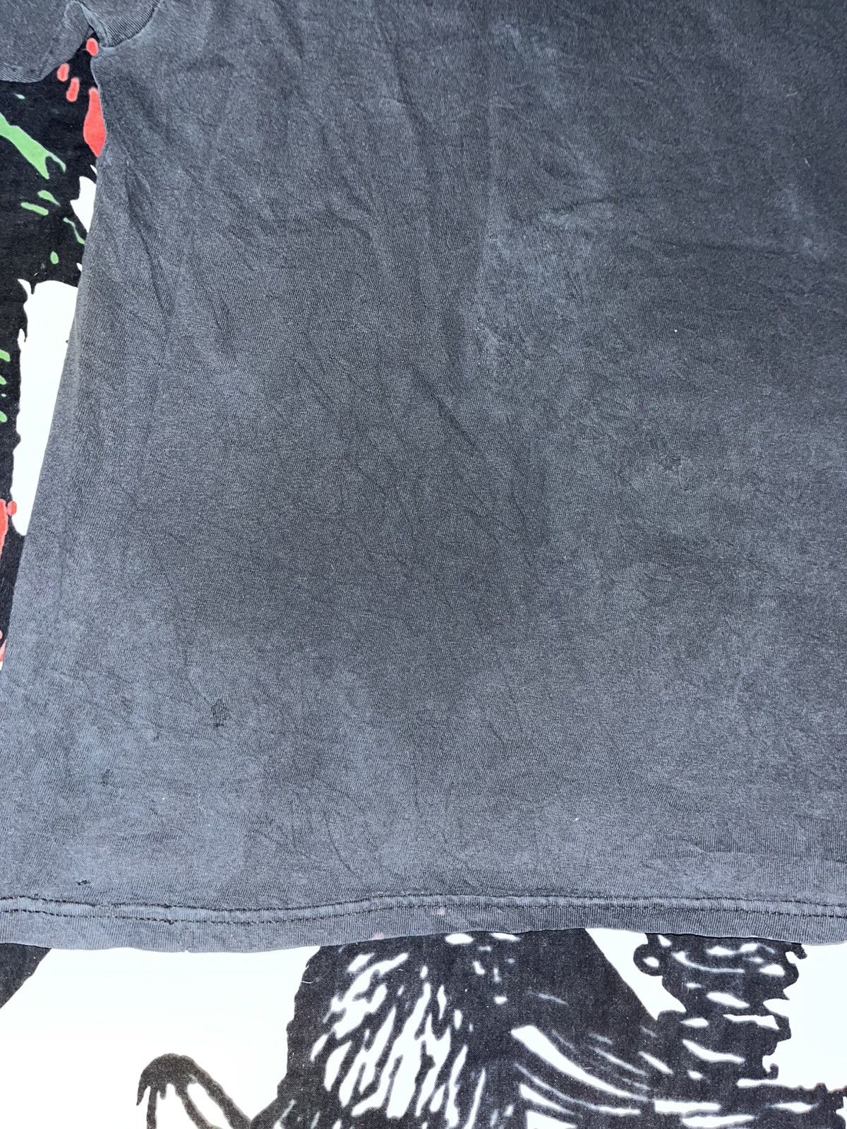 If Six Was Nine Crazy Y2K Faded Thrashed ERD Grunge Skater Skull Pile Tee Size US XL / EU 56 / 4 - 6 Thumbnail