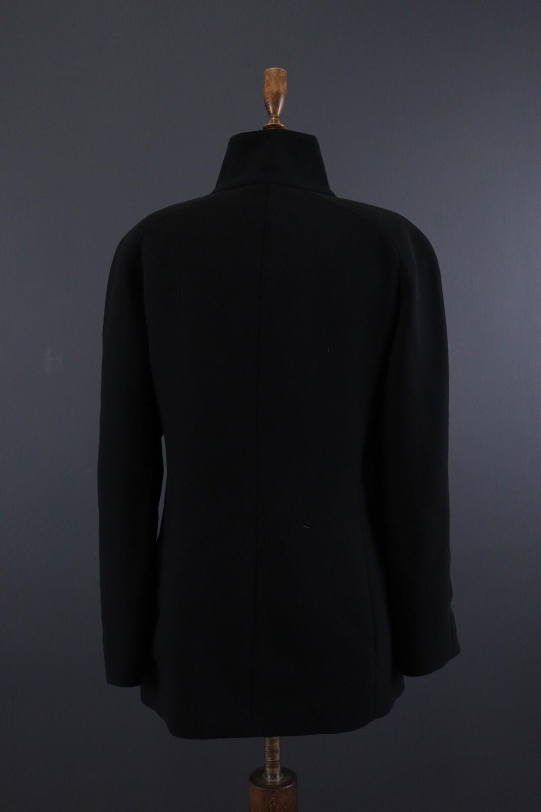 Designer Max Mara Black Wool Single Coat Jakcet GB 14 US 12 IT 46 Size XL / US 12-14 / IT 48-50 - 8 Thumbnail