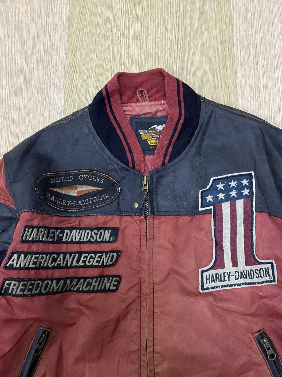 Harley Davidson × Vintage Vintage Harley Davidson Superbike Series Leather part jacket Size US L / EU 52-54 / 3 - 7 Thumbnail