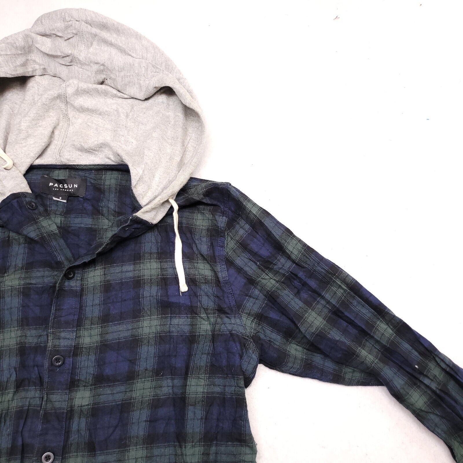 Pacsun PacSun Casual Button Up Hoodie Mens Size Small S Blue Green Size US S / EU 44-46 / 1 - 5 Thumbnail
