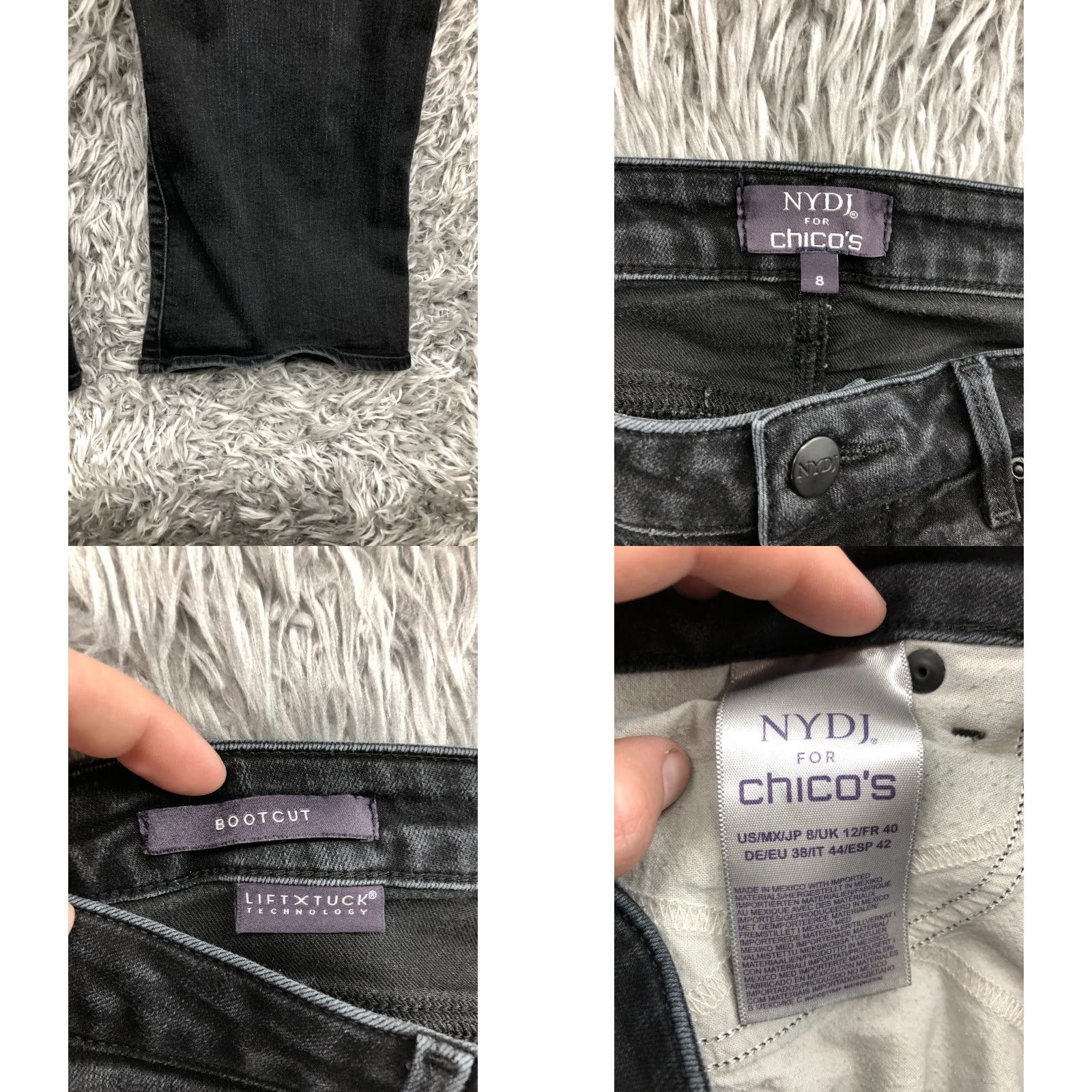 NYDJ NYDJ Jeans Regular Bootcut 30 in Inseam Black Dark Wash 8 Womens Size 30" / US 8 / IT 44 - 8 Thumbnail