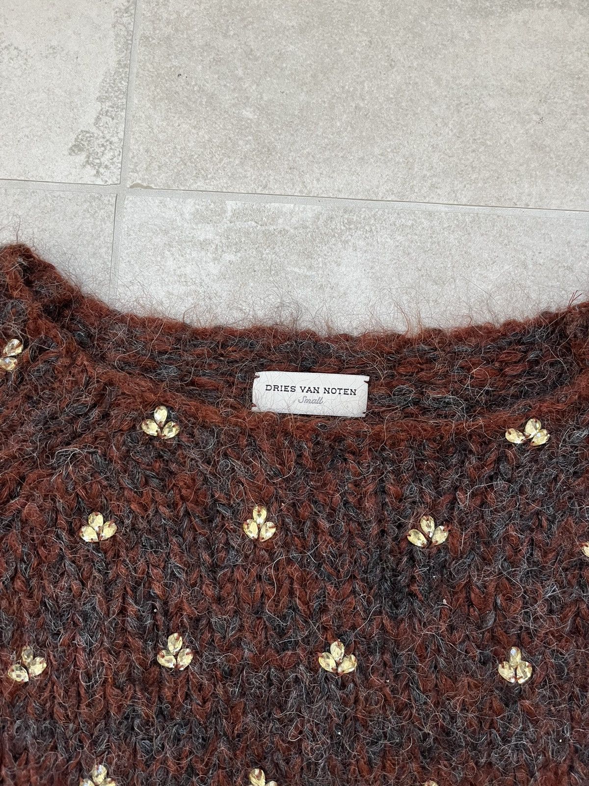Dries Van Noten FW13 Stone Embroidered Knit Size US S / EU 44-46 / 1 - 3 Thumbnail