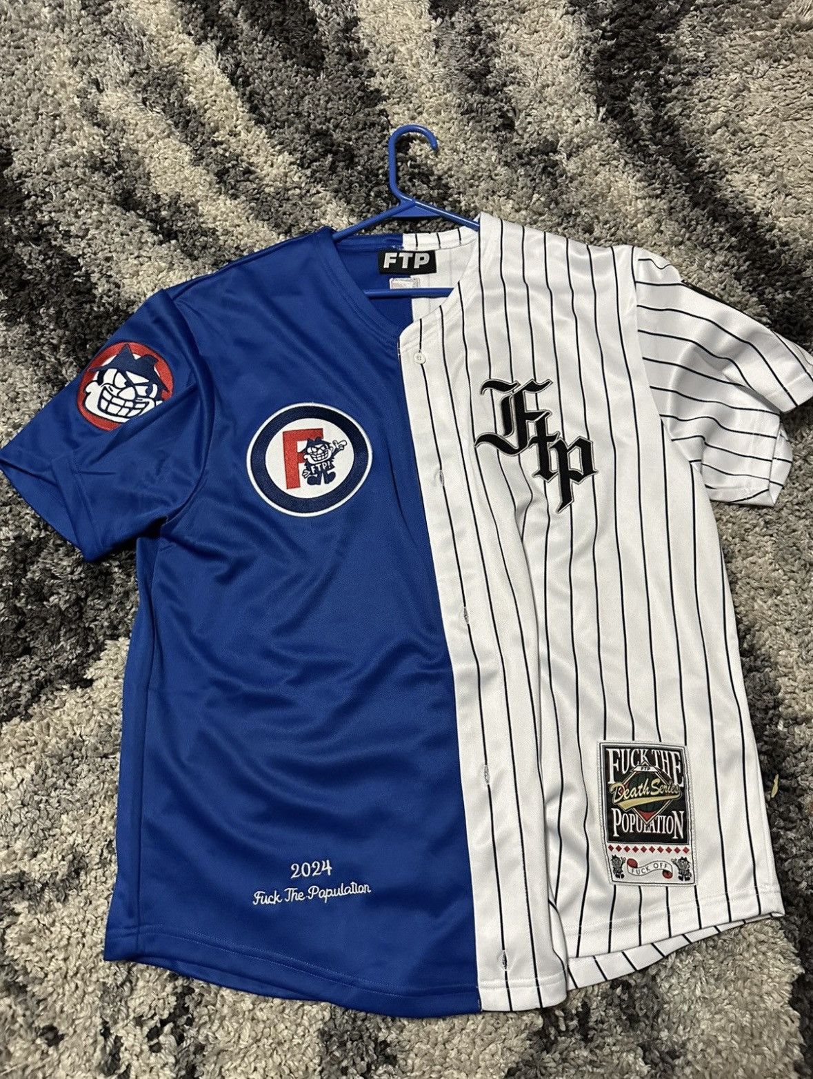 Fuck The Population FTP Rivals Baseball Jersey Royal Size US L / EU 52-54 / 3 - 1 Thumbnail