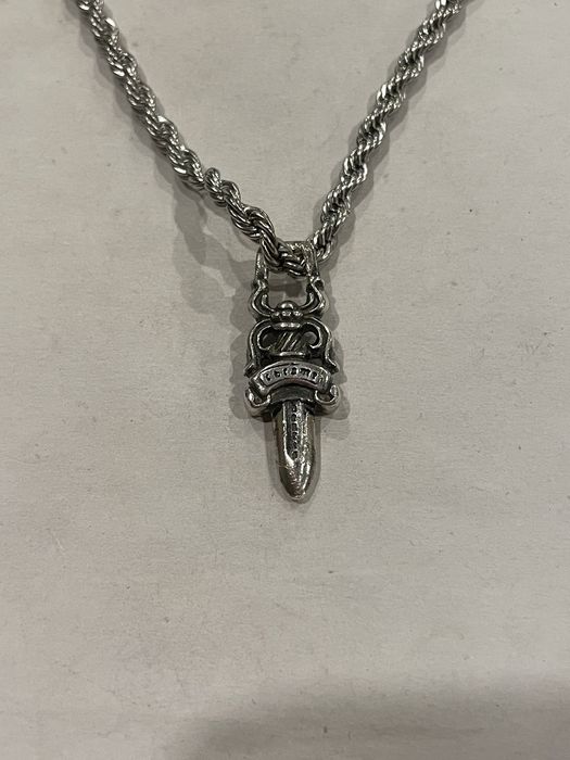 Chrome Hearts Chrome Hearts Dagger Pendant Rope Chain Necklace Silver ...