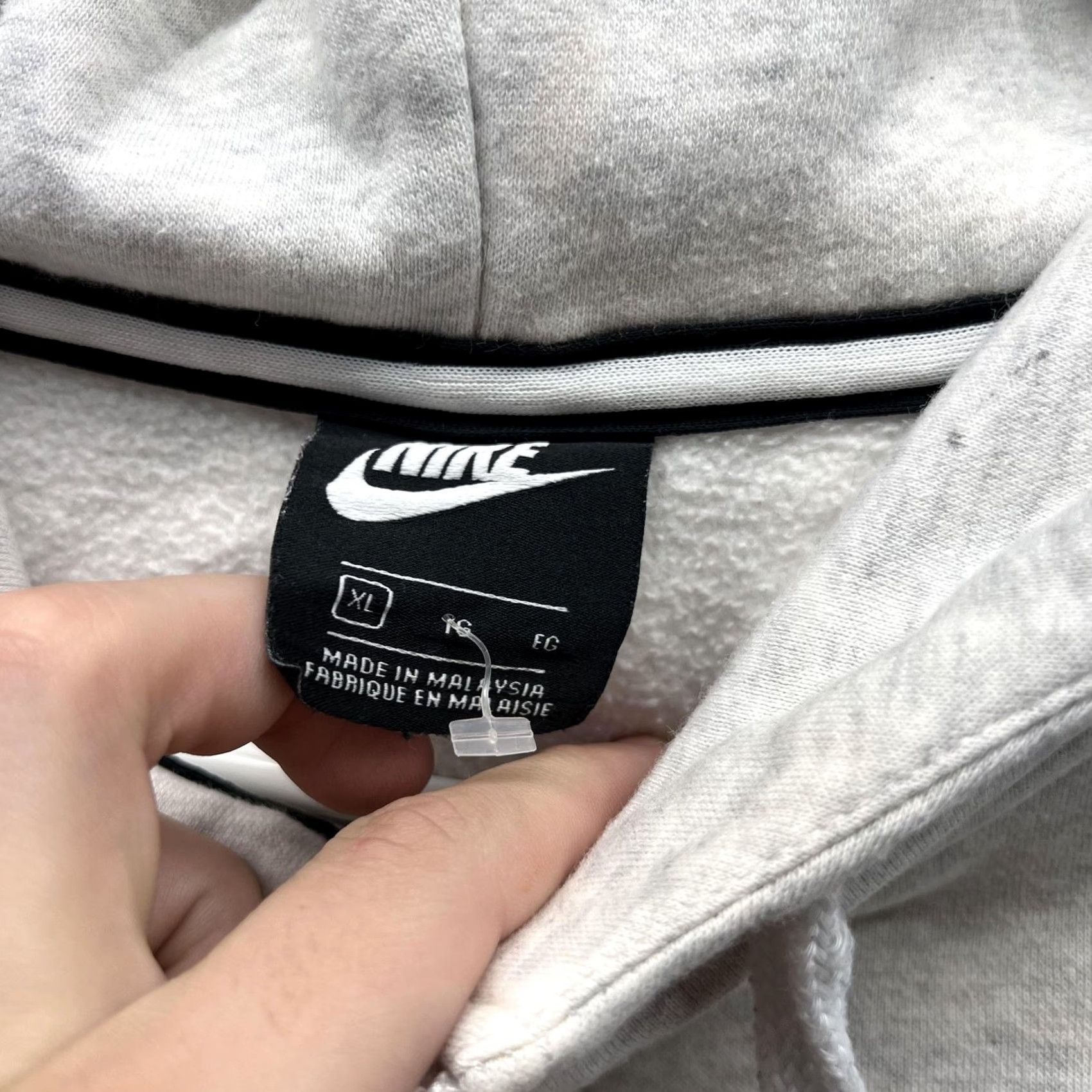 Nike Nike Hoodie Mens XL Gray Air Full Zip Fleece Sweatshirt Bleach Dye 928629-051 Size US XL / EU 56 / 4 - 2 Thumbnail