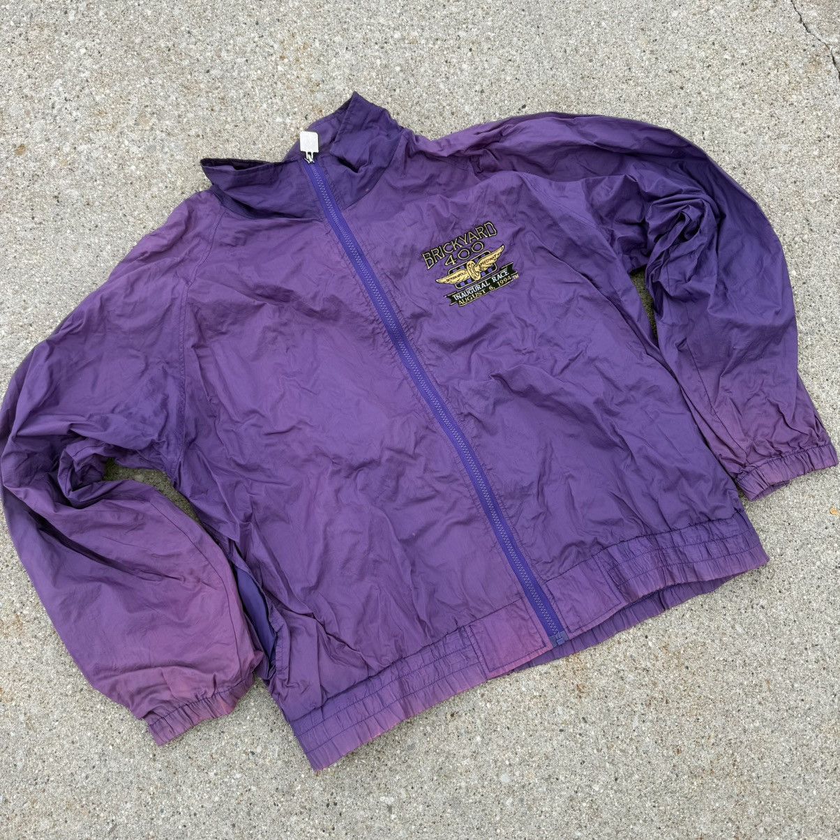 Logo 7 Vintage 90s Brickyard 400 NASCAR Logo 7 jacket windbreaker Size US L / EU 52-54 / 3 - 1 Thumbnail
