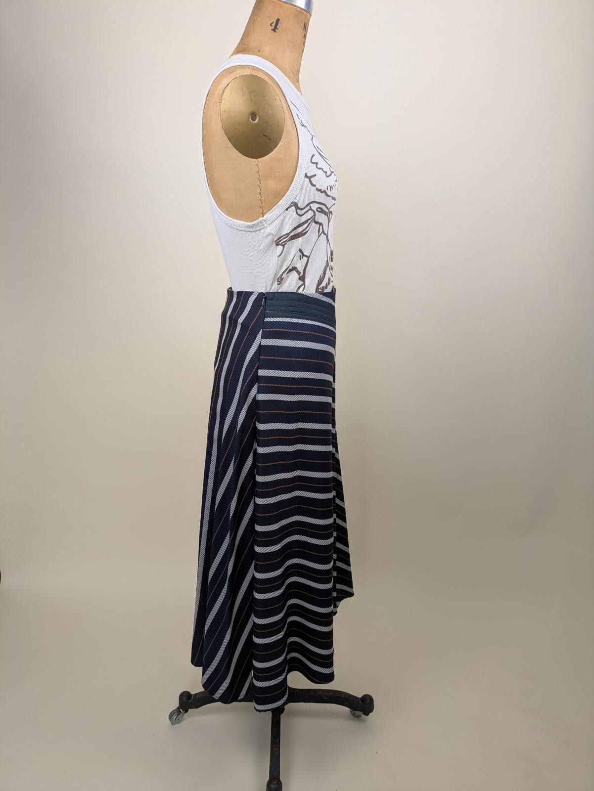 Other palmer//harding navy asymmetric striped skirt Size 28" / US 6 / IT 42 - 6 Thumbnail