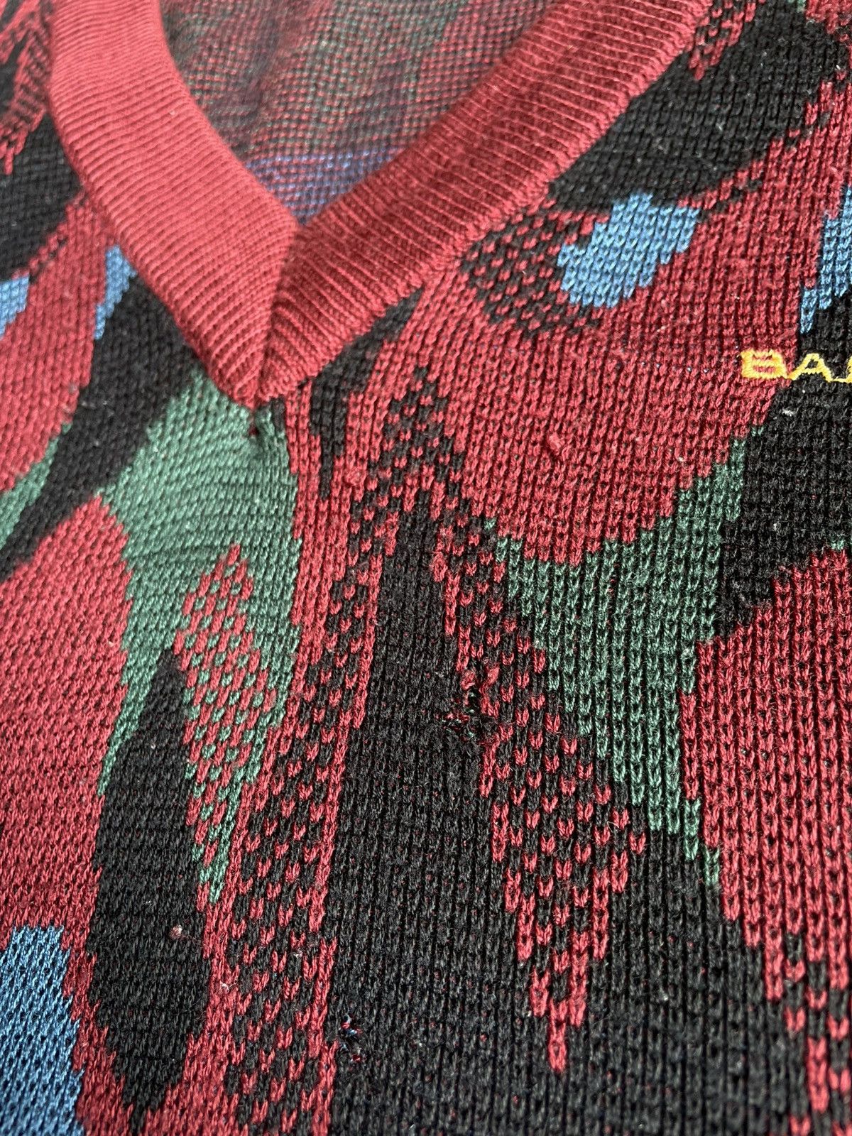 Balenciaga Balenciaga V neck Multicolor Knitwear Size US M / EU 48-50 / 2 - 6 Thumbnail