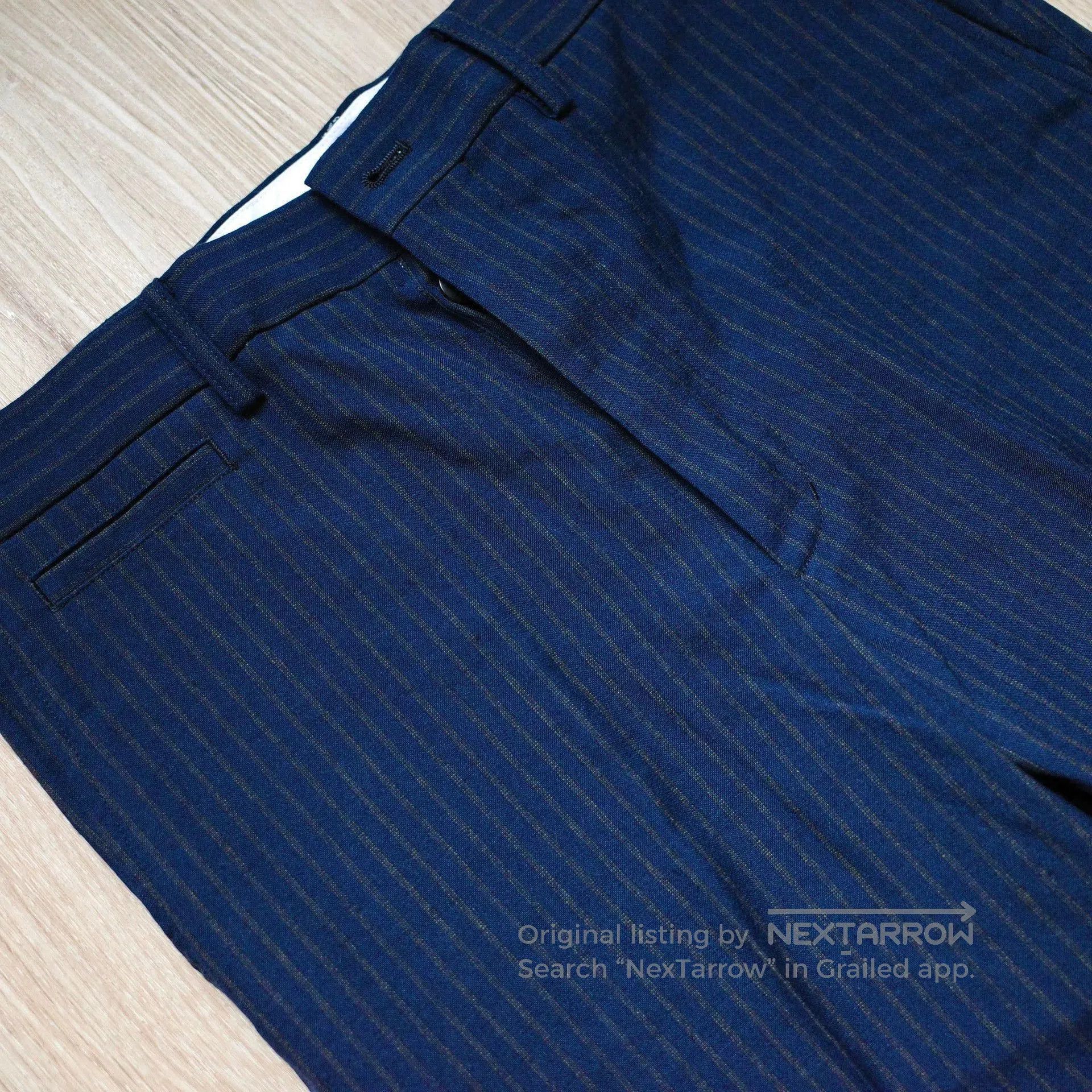 Visvim Blue Pinstriped Casual Pants Size 36. Size US 36 / EU 52 - 2 Thumbnail