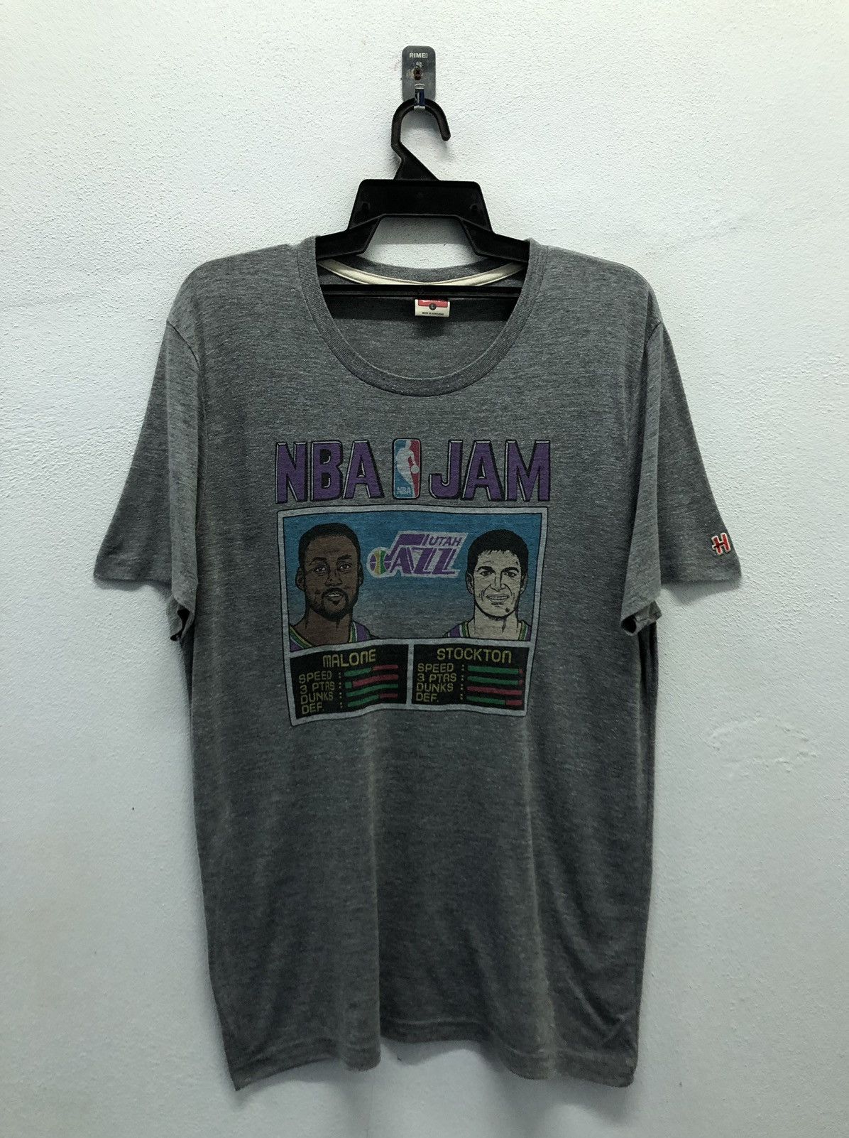 Vintage Homage NBA JAM Video Game Utah Jazz Players T-Shirt