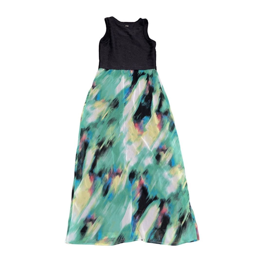 Calvin Klein Sleeveless Maxi Dress Colorblock Watercolor SZ XS Artsy Chic Size XS / US 0-2 / IT 36-38 - 2 Thumbnail