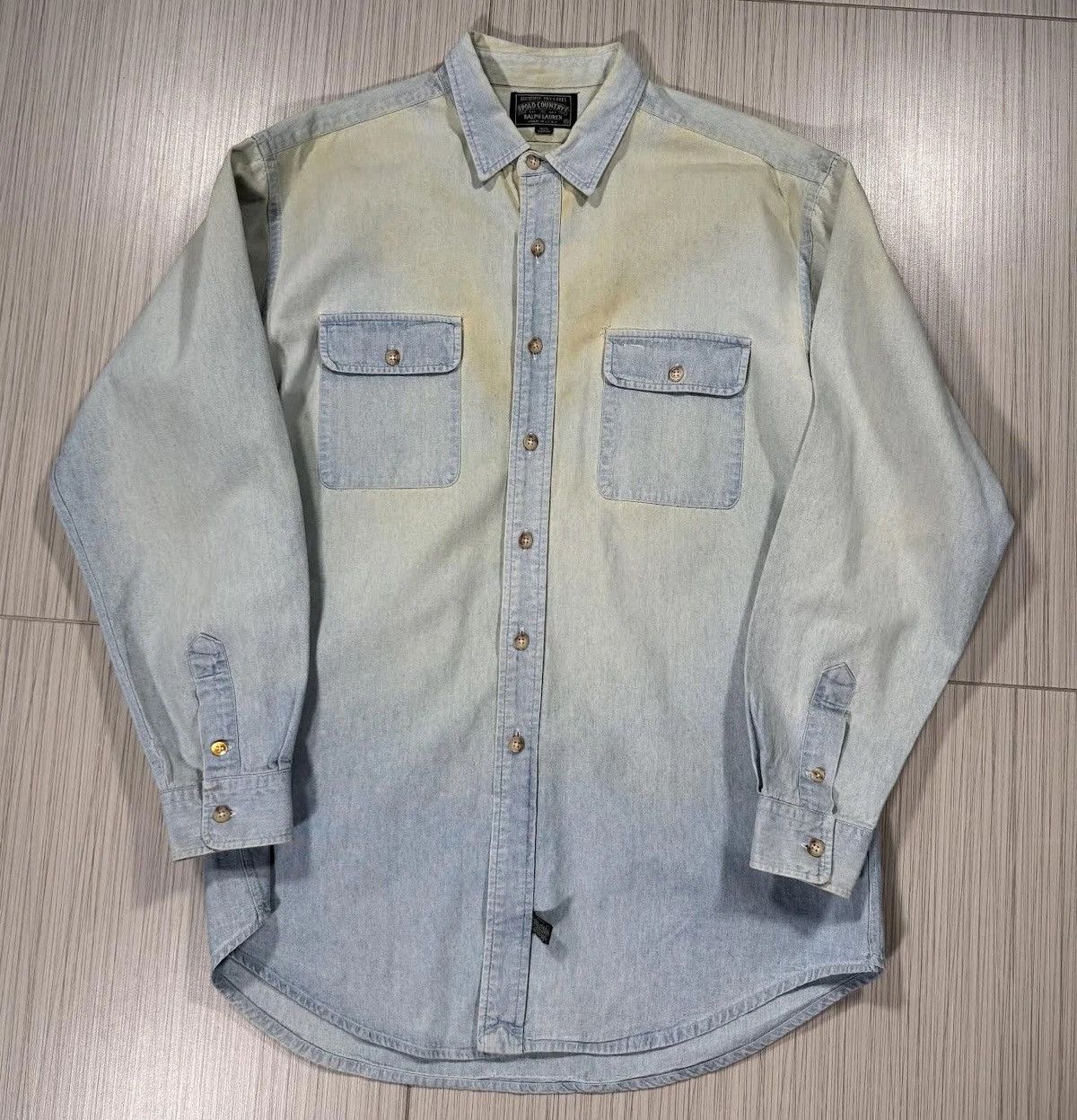 Polo Ralph Lauren Vintage Polo Ralph Lauren Sportsman Denim Shirt (Size XL) Size US XL / EU 56 / 4 - 3 Thumbnail