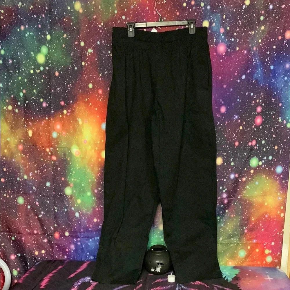 Designer Black Wide-Leg Pants Size US 34 / EU 50 - 1 Thumbnail