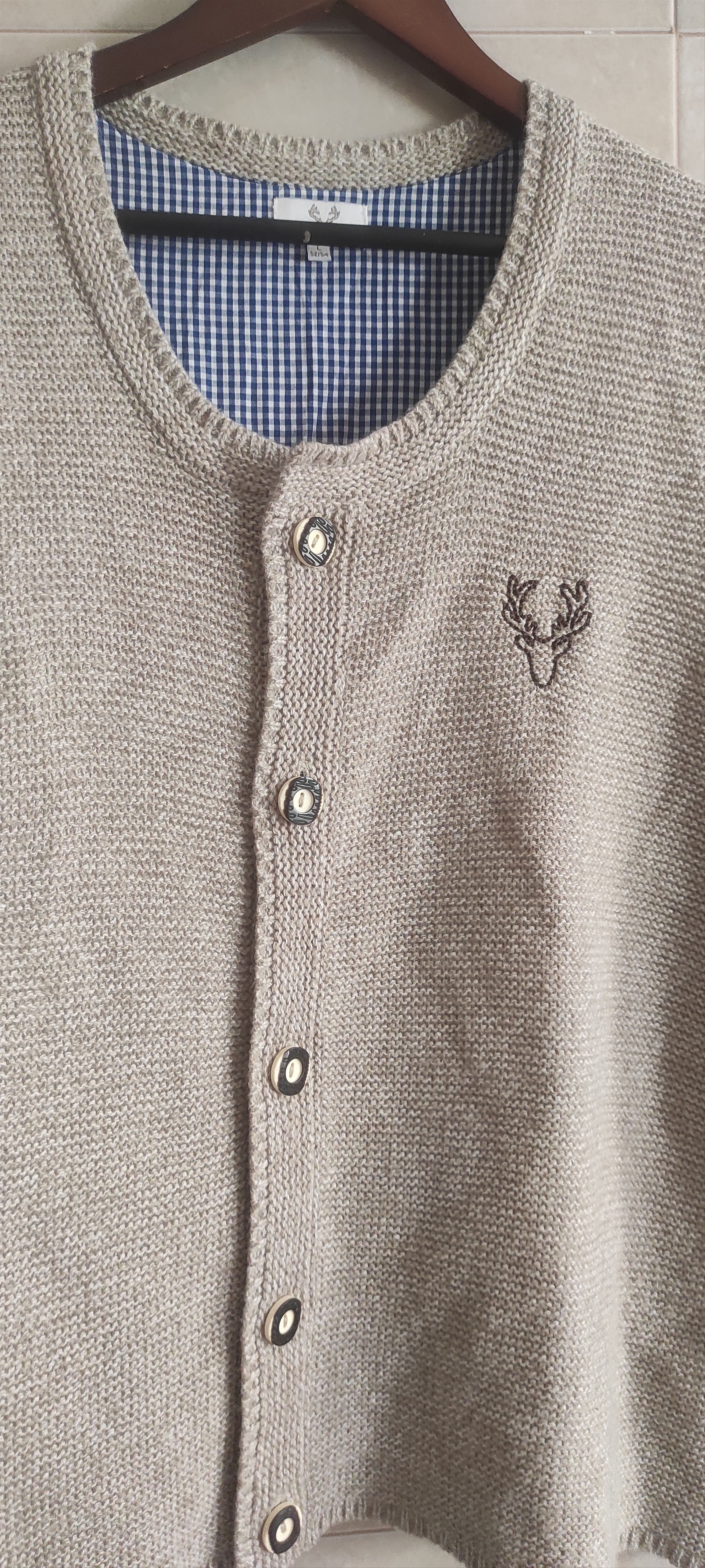 Vintage Waldschütz Gray Wool Trachten Gillet Mens Knit Vest Size US L / EU 52-54 / 3 - 12 Thumbnail