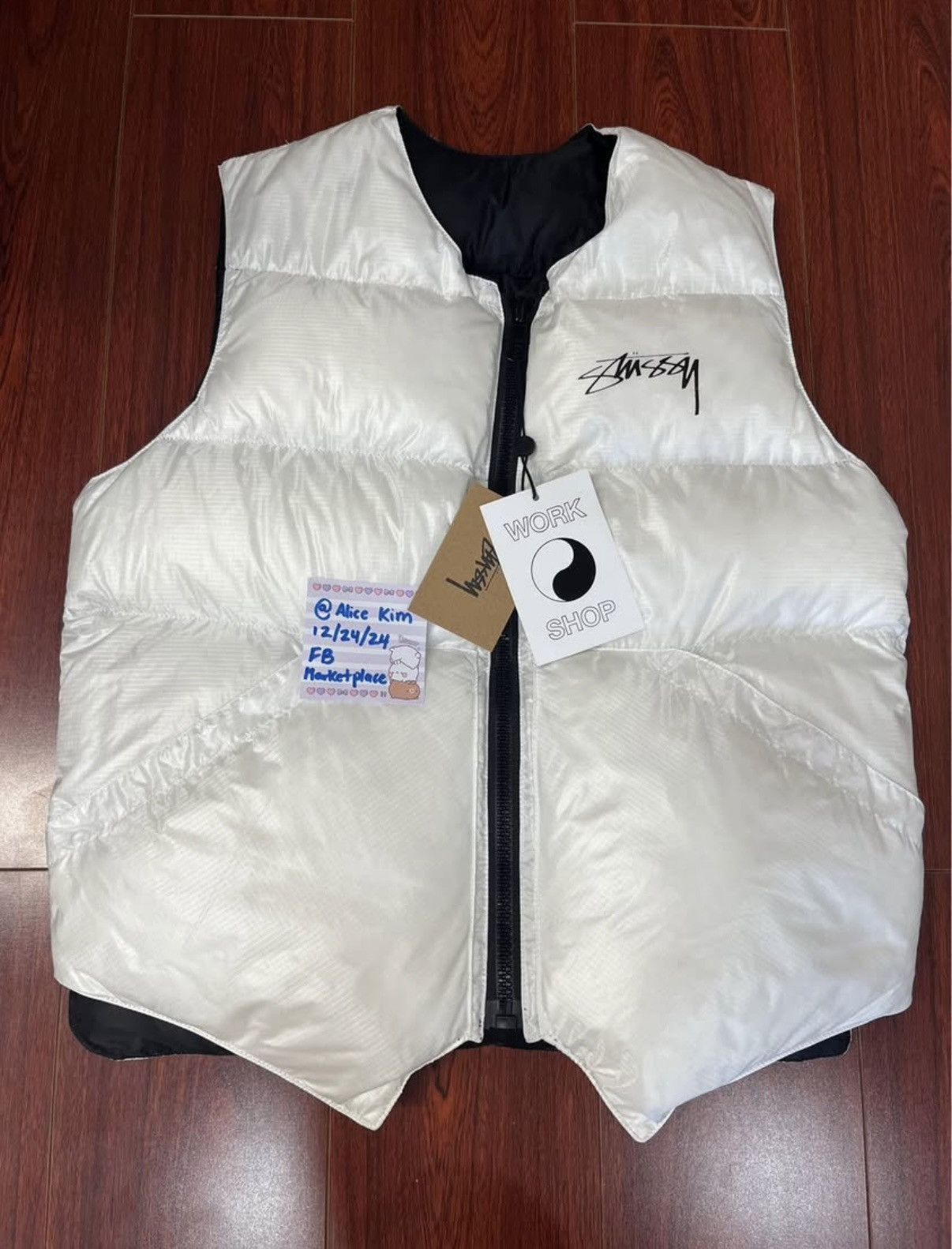 Stussy Stussy Python Reversible Diamond Quilted Puffer Vest XXL
