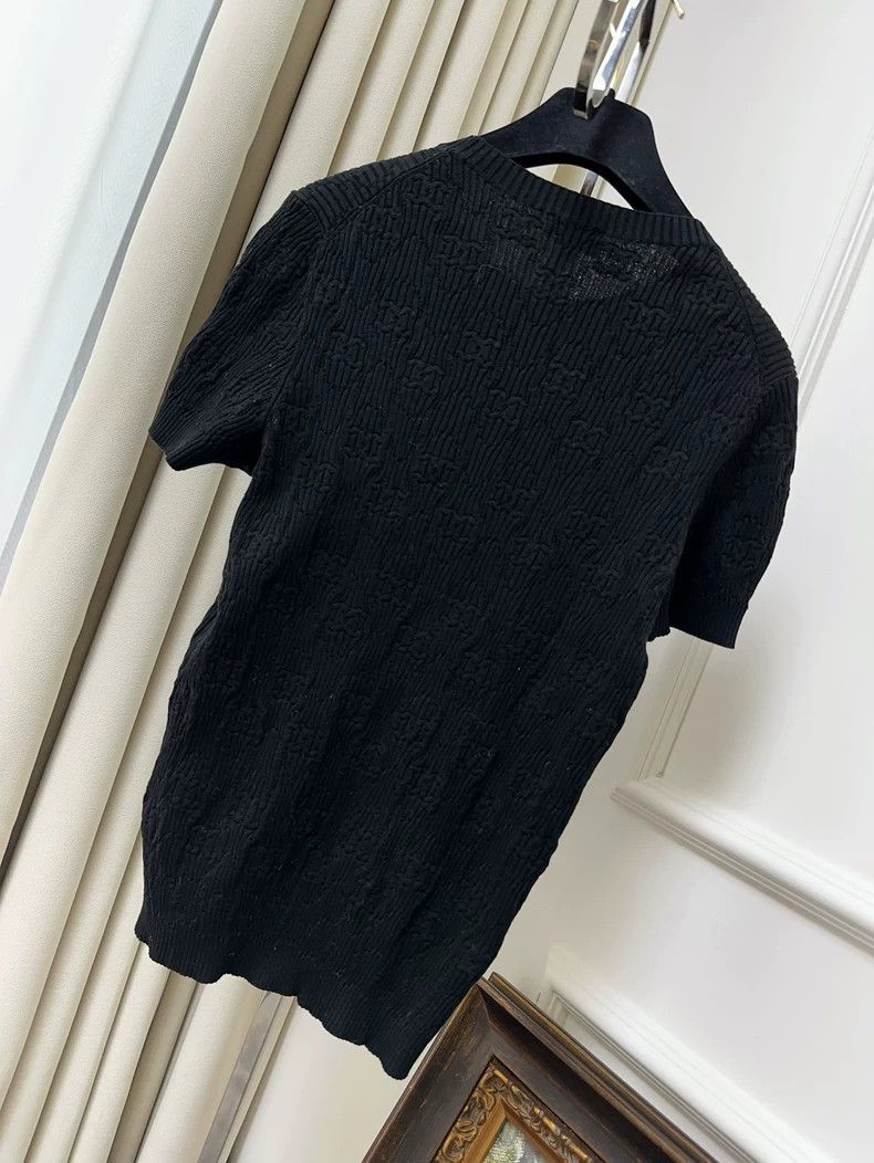 Chanel Chanel Black diamond check full double C knitted logo shor Size S / US 4 / IT 40 - 2 Thumbnail