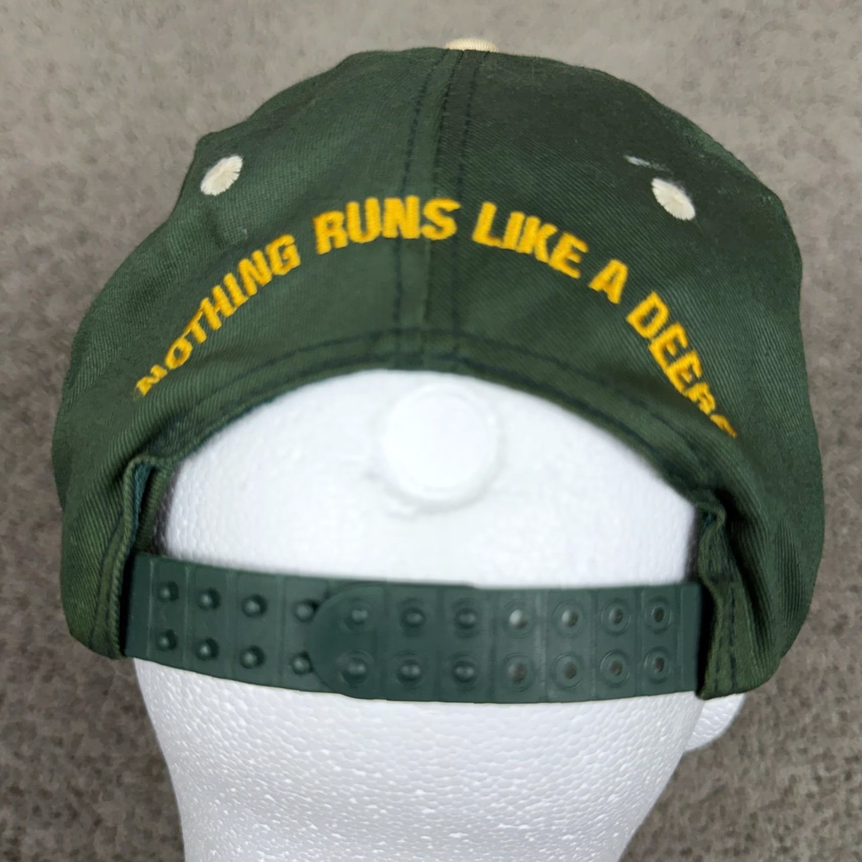 John Deere VINTAGE John Deere Motorsports Hat Cap Snap Back Mens One Size Green Racing 90s Size ONE SIZE - 6 Thumbnail