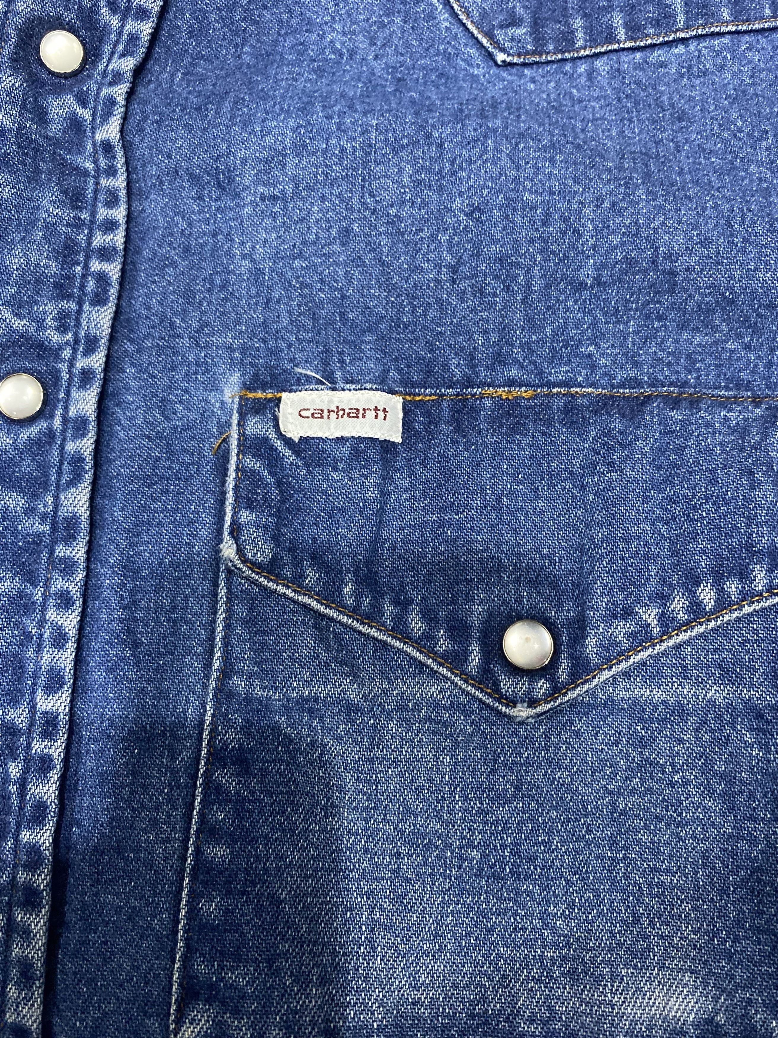Carhartt Vintage Carhartt Western Denim Shirt Size US L / EU 52-54 / 3 - 4 Thumbnail