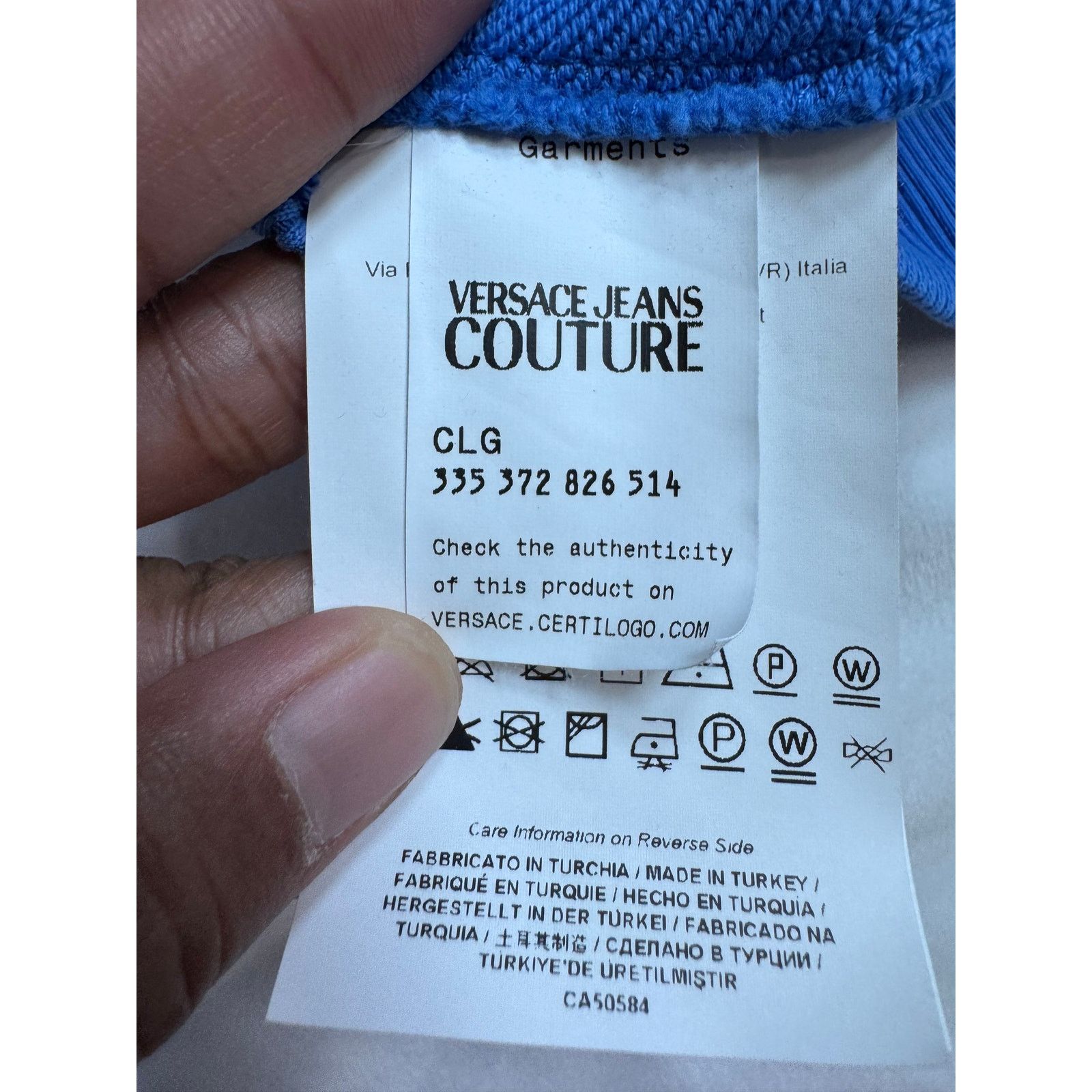 Versace Versace Jeans Couture Tape Logo Hoodie Sweatshirt Size L Size US L / EU 52-54 / 3 - 5 Thumbnail