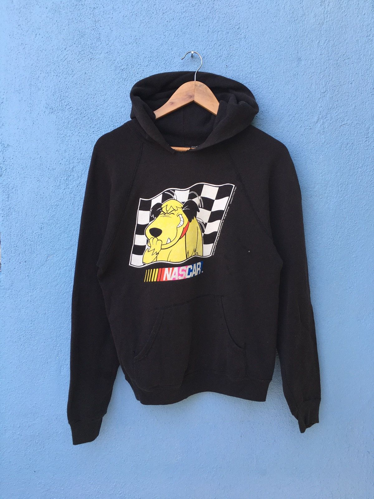 image of Vintage Lee 1994 Nascar Wacky Races Pullover Hoodie in Black, Men's (Size Medium)