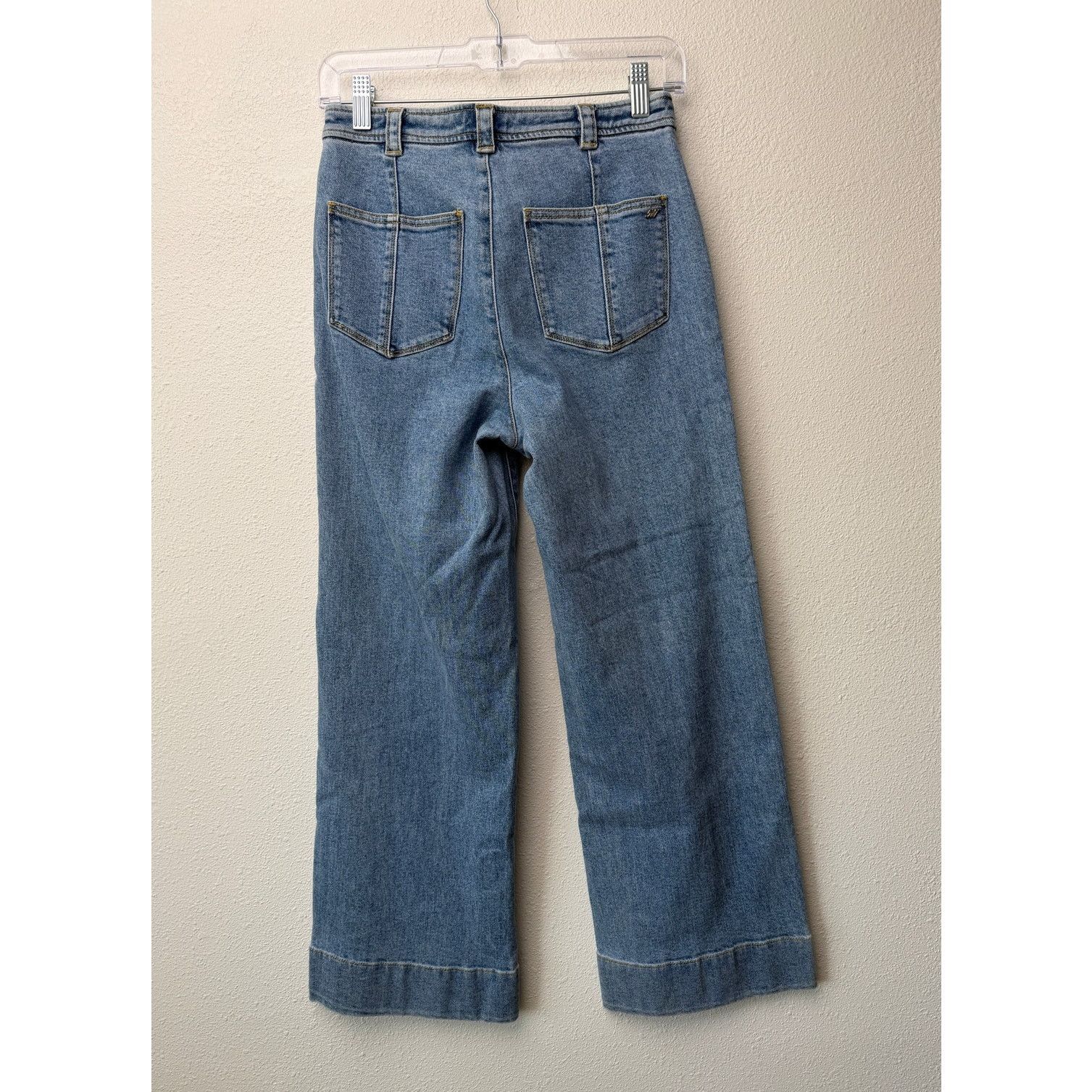 Cinq a Sept Cinq a Sept Benji Wide Leg Jeans Women US 0 Medium Wash Size 25" / US 0 / IT 36 - 3 Thumbnail