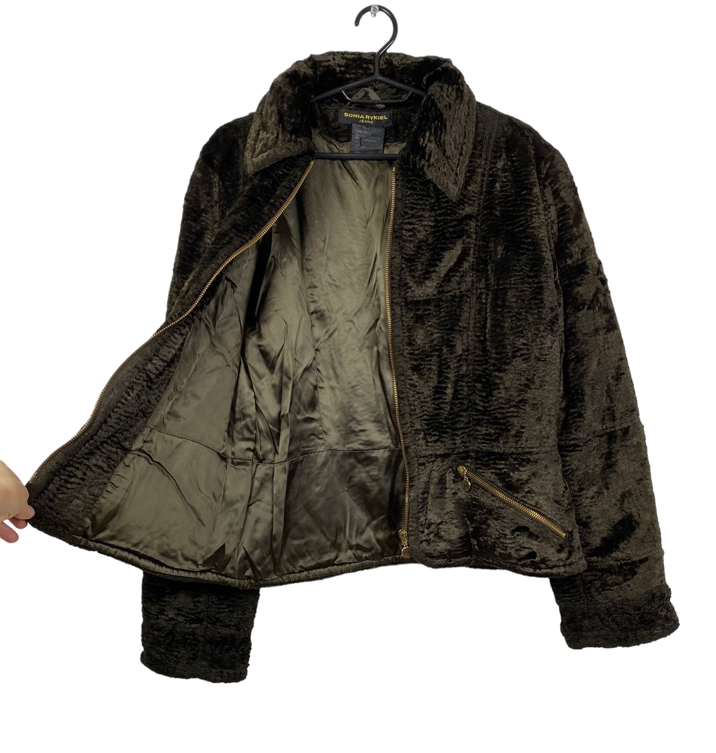 Sonia Rykiel × Vintage Sonia Rykiel Vintage Faux Fur Warm Jacket Size L / US 10 / IT 46 - 8 Thumbnail
