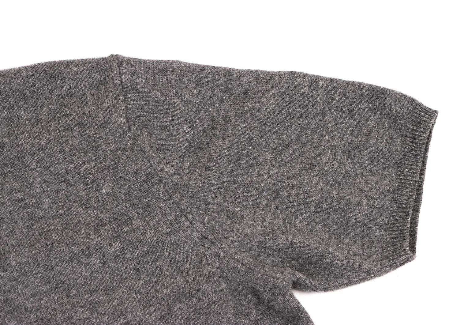 Armani Collezioni Cashmere Blend High Neck Short Sleeve Knit in Gray 48 Size US XXS / EU 40 - 4 Thumbnail