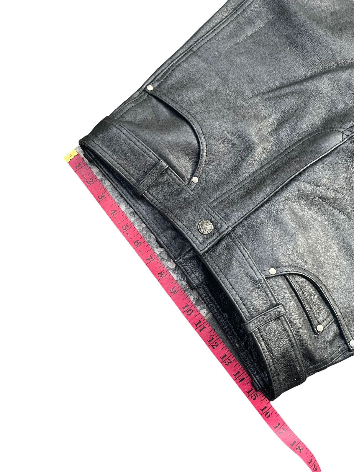 Harley Davidson Vintage Harley Davidson Leather Pant Size US 31 - 16 Thumbnail