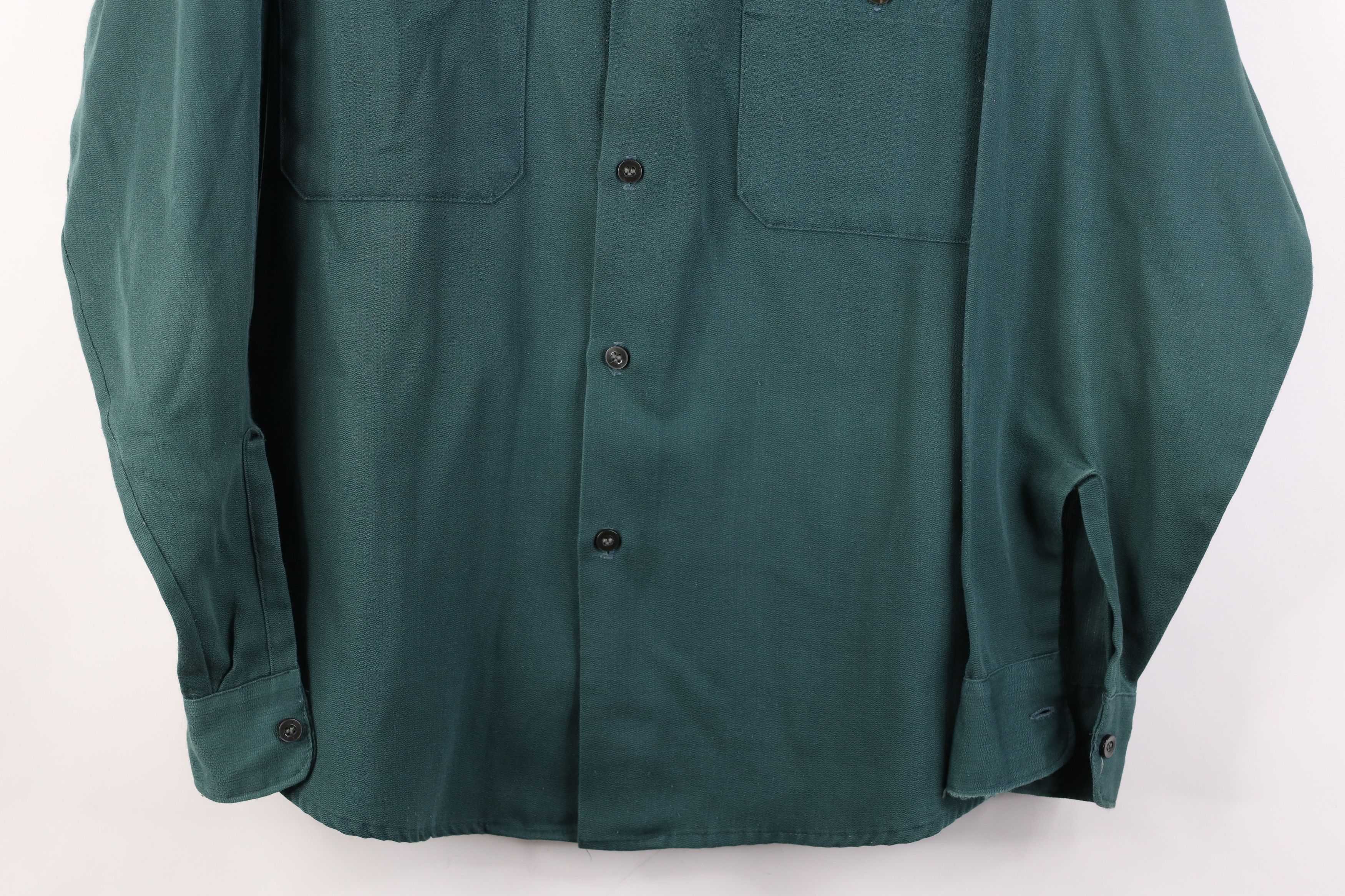 Vintage Vintage 50s Streetwear Mechanic Workwear Button Shirt USA Size US L / EU 52-54 / 3 - 3 Thumbnail